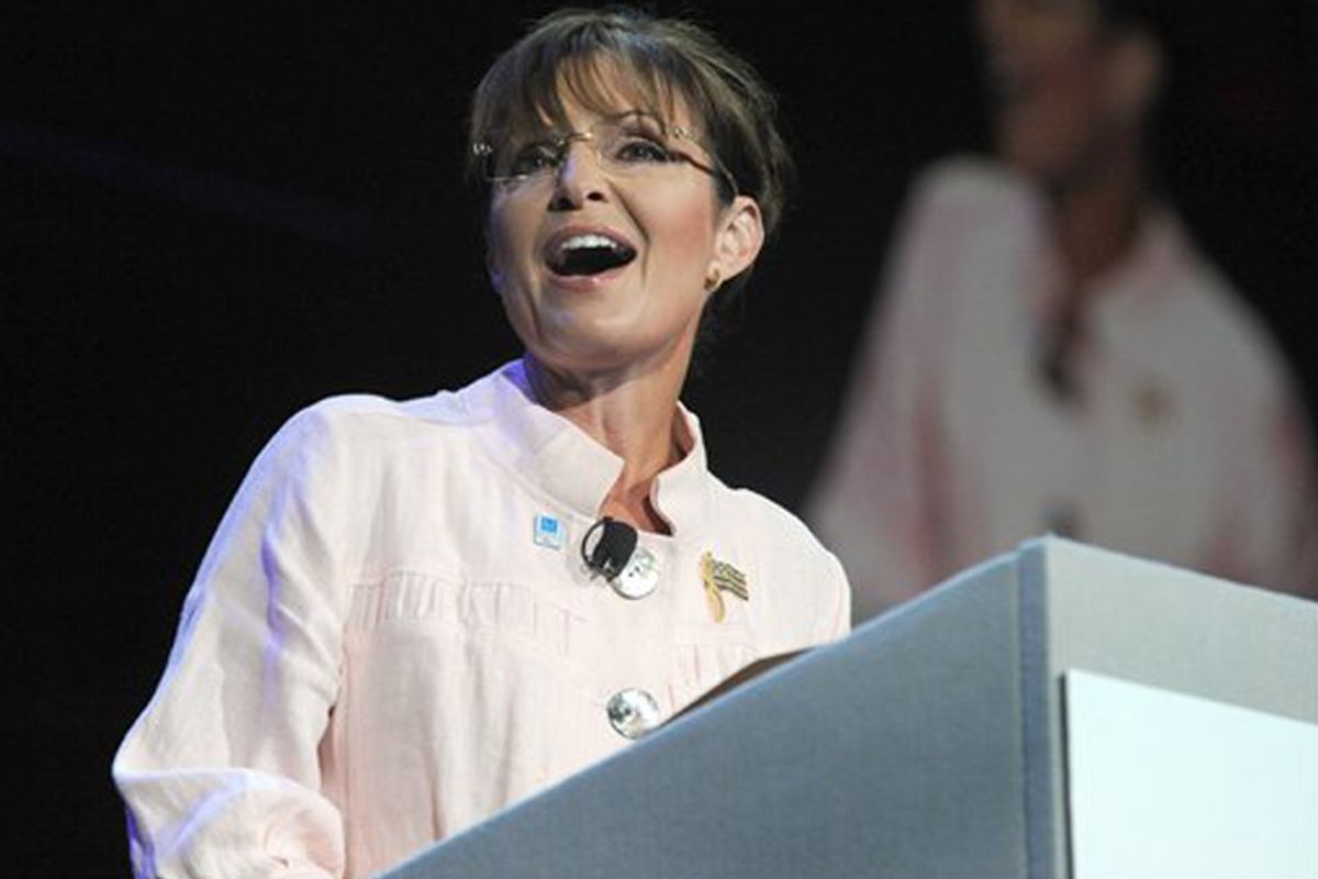Sarah Palin speaks at an event in Duluth, Ga., on Tuesday, June 29.