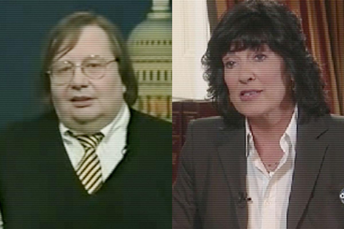 Tom Shales and Christiane Amanpour 