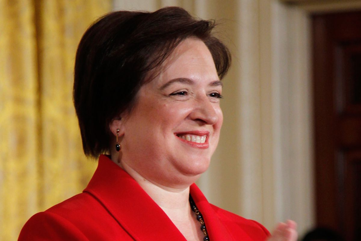 Newly confirmed Supreme Court Associate Justice Elena Kagan at the White House on Friday.