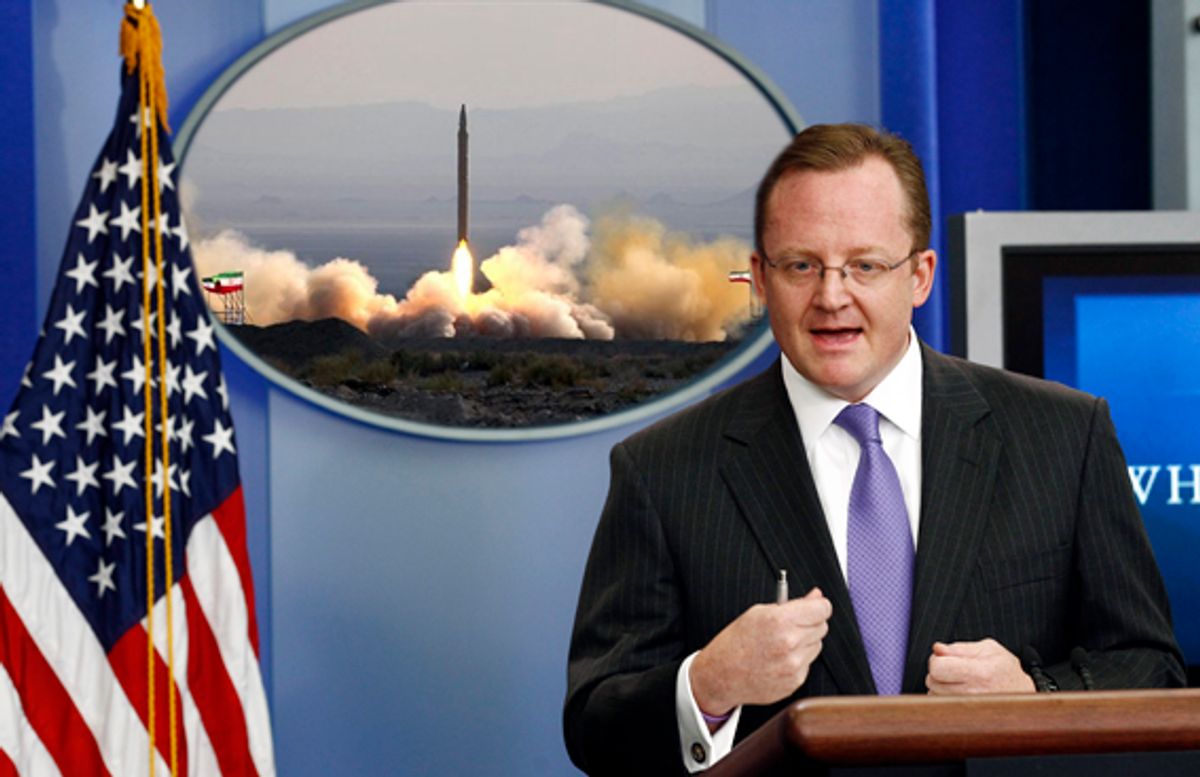 White House Press Secretary Robert Gibbs responds to a question about leaked documents during a briefing at the White House in Washington July 26, 2010. Pakistan was actively collaborating with the Taliban in Afghanistan while accepting U.S. aid, leaked U.S. military reports showed, a disclosure likely to increase pressure on Washington's embattled ally. REUTERS/Kevin Lamarque (UNITED STATES - Tags: POLITICS IMAGES OF THE DAY)  (Â© Kevin Lamarque / Reuters)