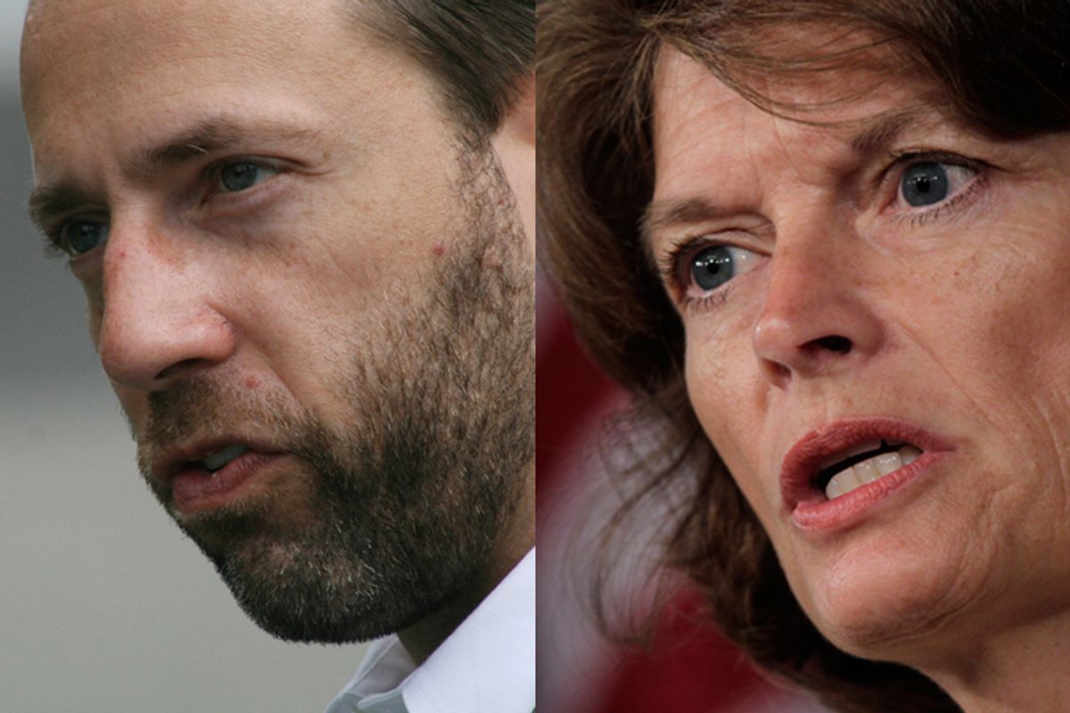 Joe Miller and Lisa Murkowski  