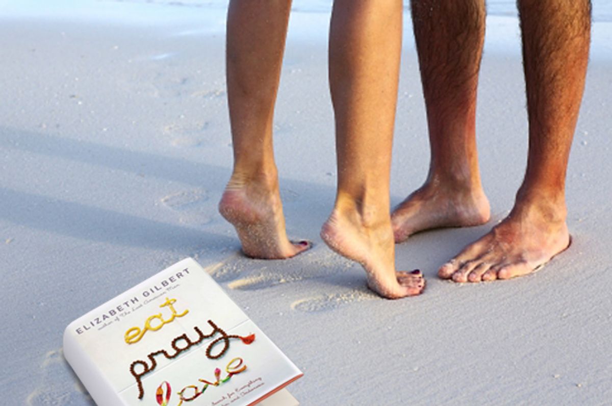 Couple is on the sandy beach