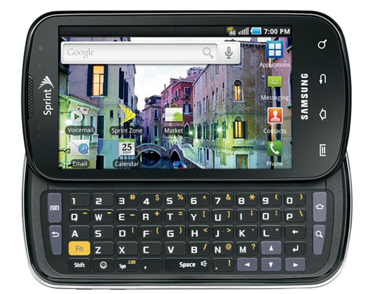 The Samsung Epic 4G goes on sale later in August and is available through Sprint.