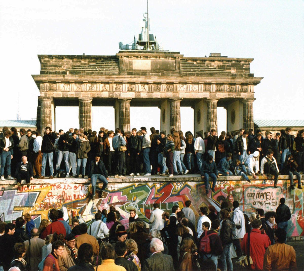 The Brandenburg Gate on Nov. 10, 1989, one day after the wall opened.