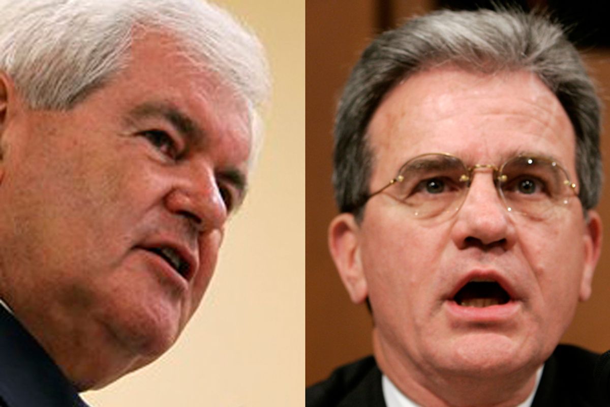 Newt Gingrich and Sen. Tom Coburn (R-Okla.)   
