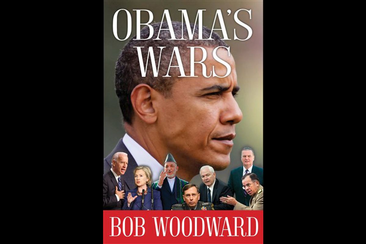 This image provided by Simon &amp; Schuster shows the cover of Bob Woodward's new book, "Obama's Wars". Woodward's latest investigative work will run 441 pages and show Obama "making the critical decisions on the Afghanistan War, the secret war in Pakistan and the worldwide fight against terrorism," Simon &amp; Schuster announced Tuesday Sept. 7, 2010. The book is scheduled to go on sale Sept. 27, 2010. (AP Photo/Simon &amp; Schuster) NO SALES (AP)