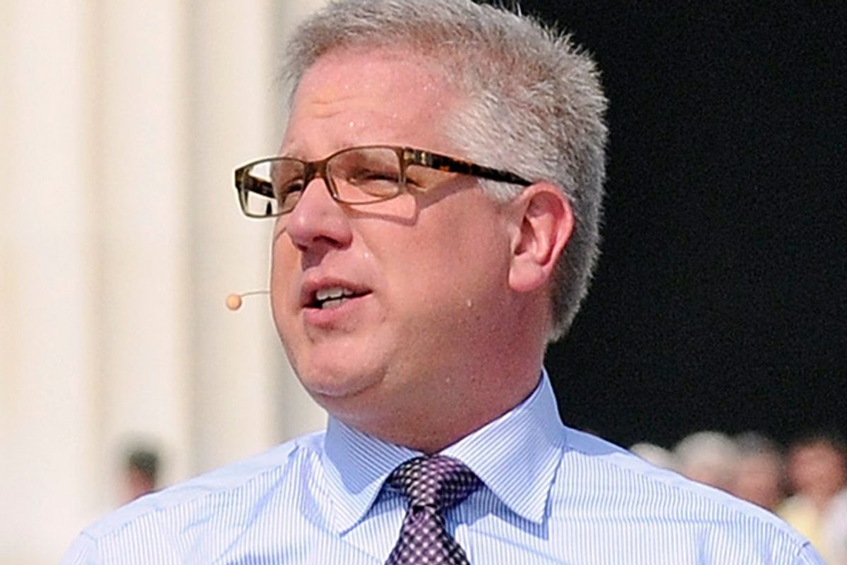Glenn Beck addresses supporters at his "Restoring Honor" rally in Washington on Aug. 28.