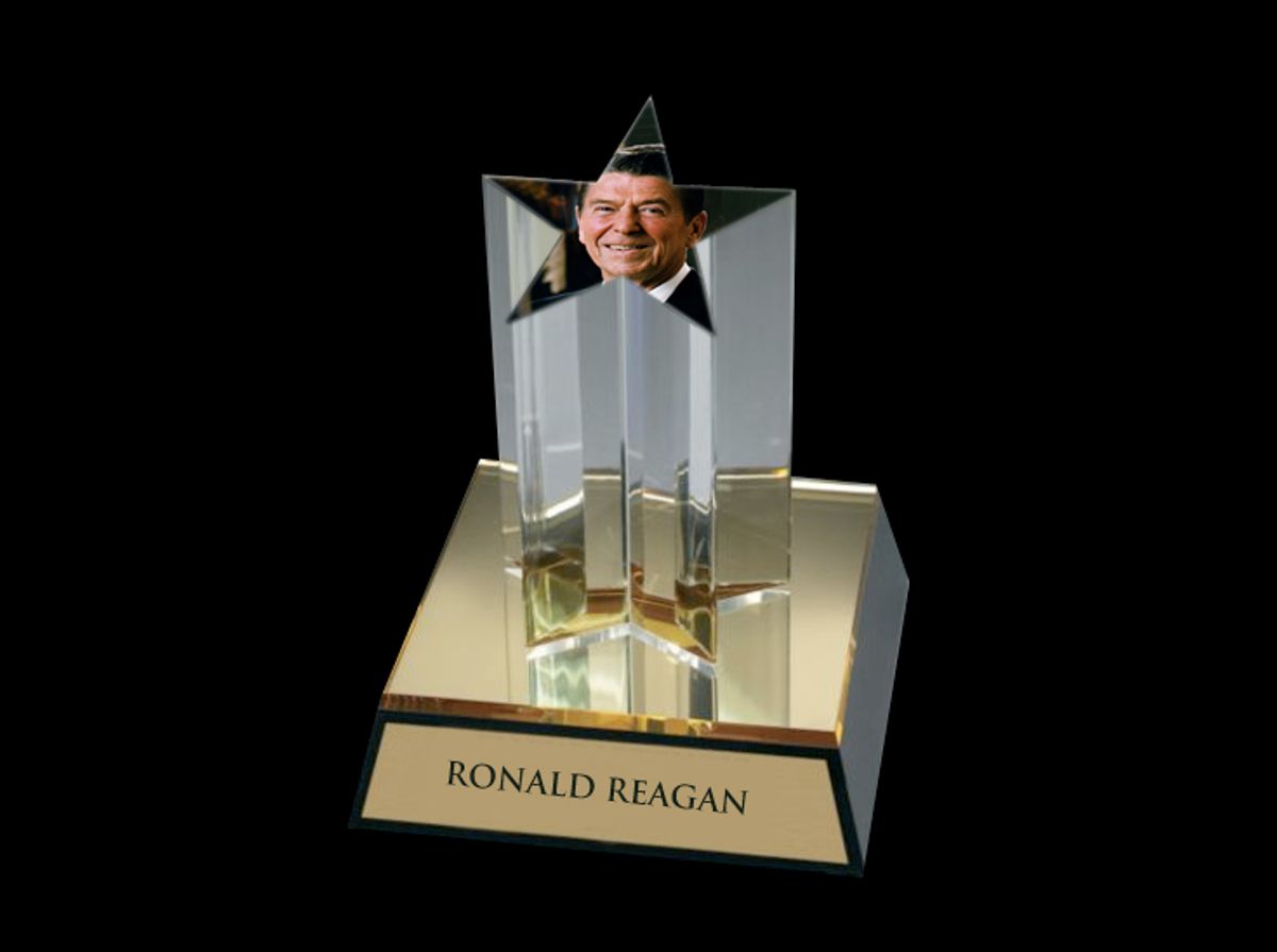 Former president Ronald Reagan