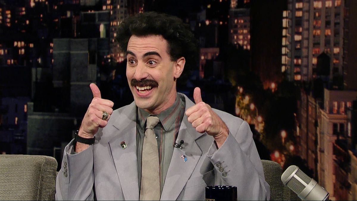 Sacha Baron Cohen as Borat on the David Letterman Show  