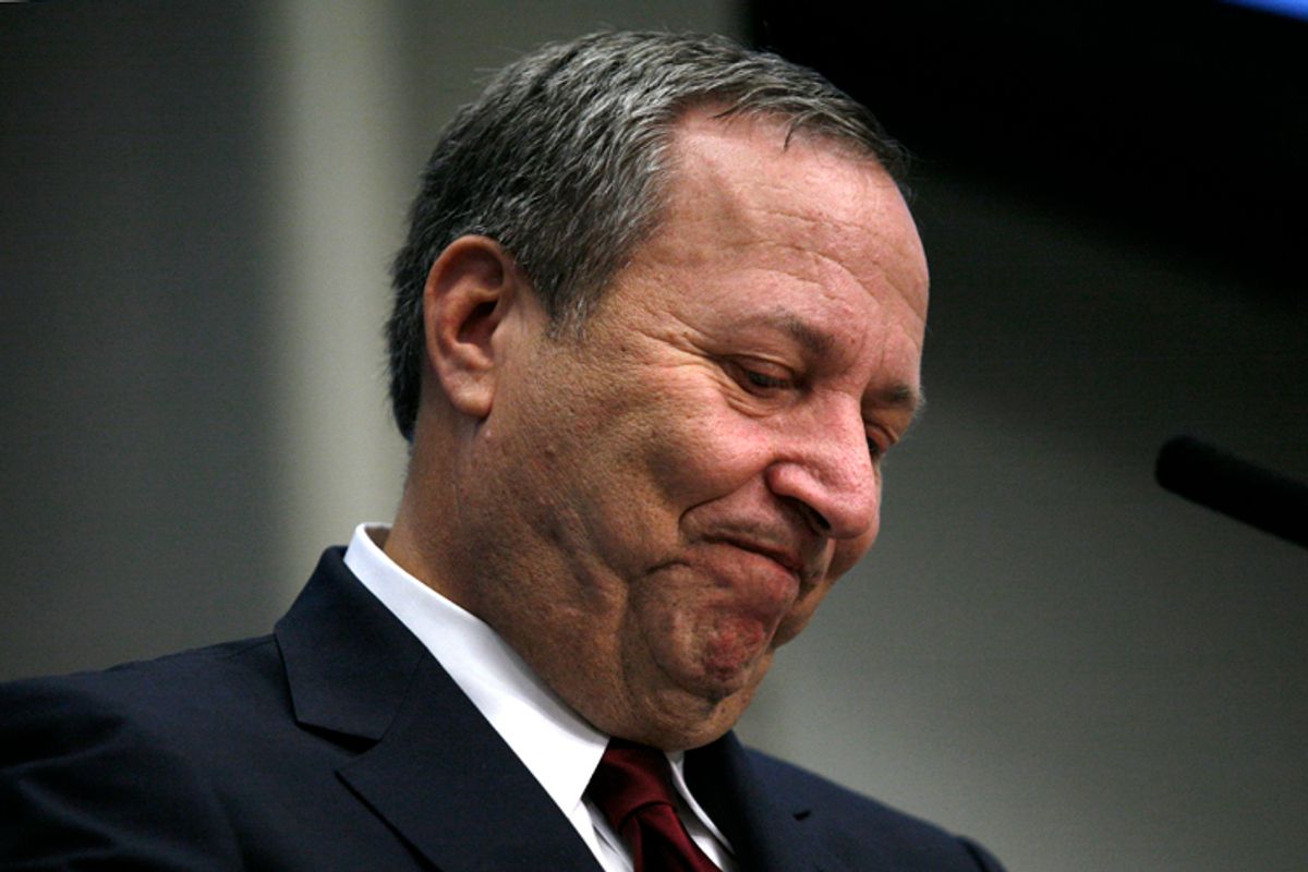 Lawrence Summers, director of the White House National Economic Council, pauses while delivering a speech on "Responding to an Historic Economic Crisis: The Obama Program," at the Brookings Institution in Washington March 13, 2009.  REUTERS/Molly Riley  (UNITED STATES POLITICS BUSINESS)  (Â© Molly Riley / Reuters)