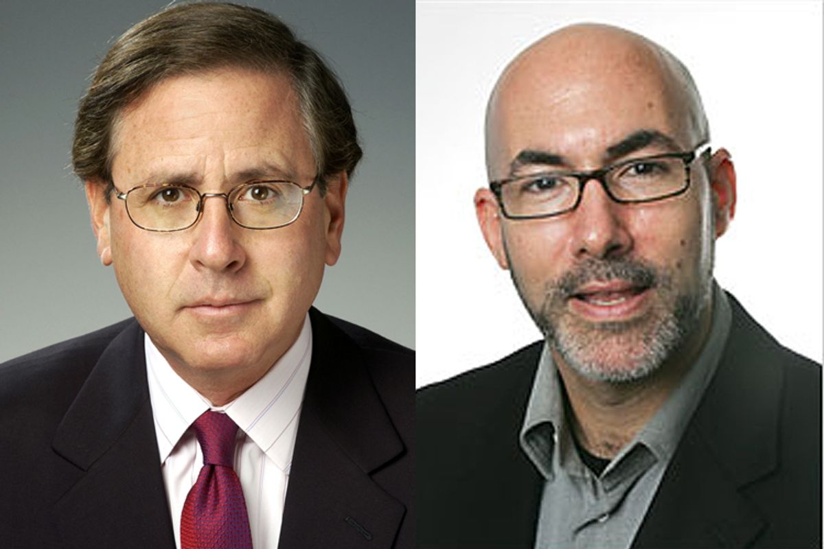 Howard Fineman, left, and Peter Goodman.