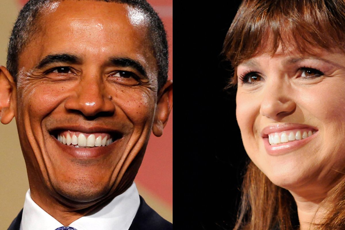President Obama and Christine O'Donnell