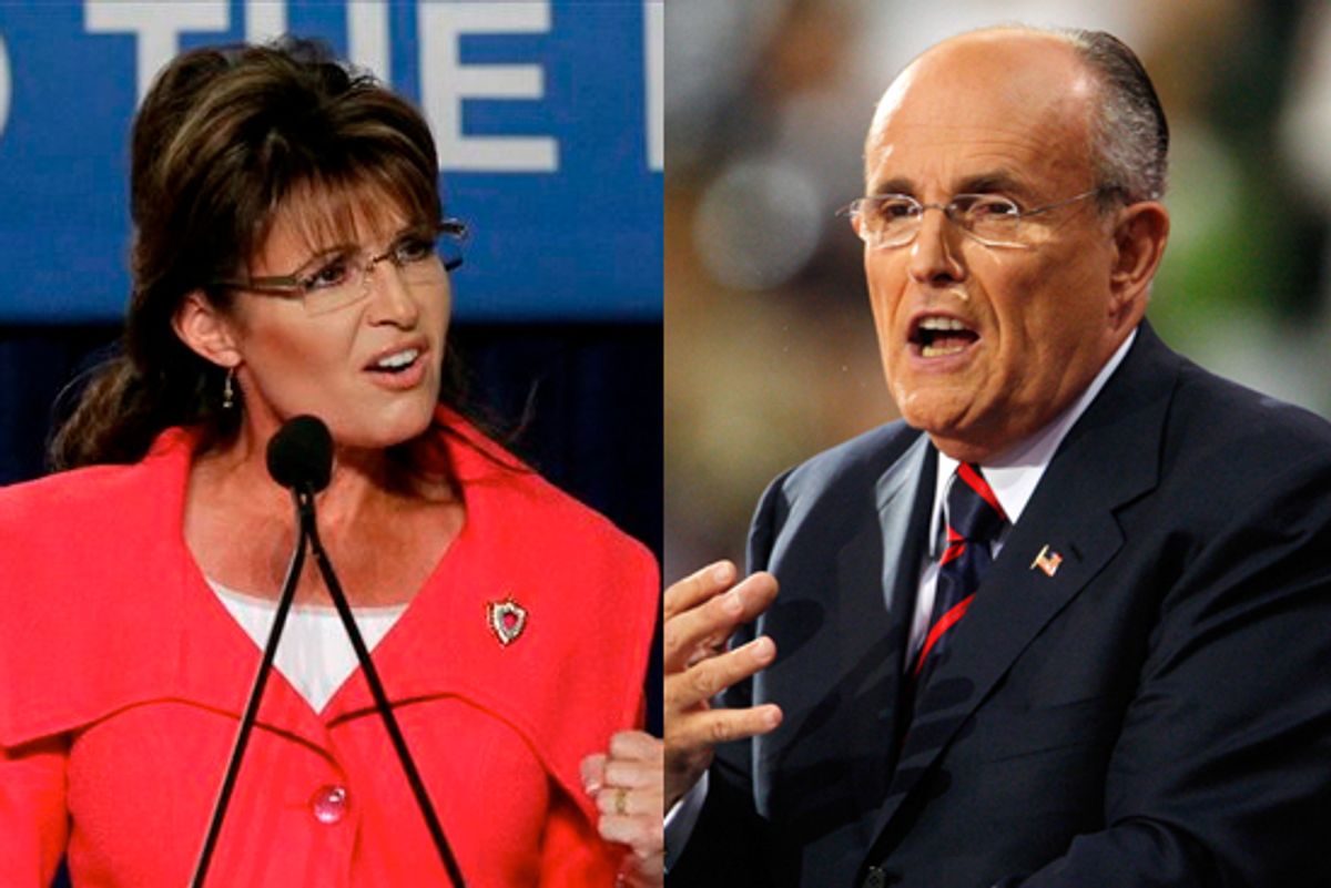 Sarah Palin and Rudy Giuliani