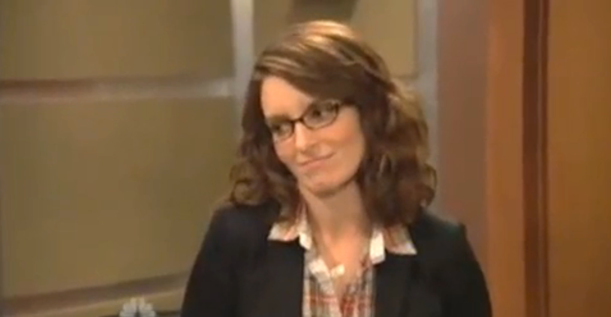 Tina Fey performs in last night's live episode of "30 Rock"  