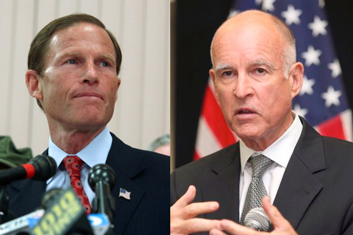 Richard Blumenthal and Jerry Brown