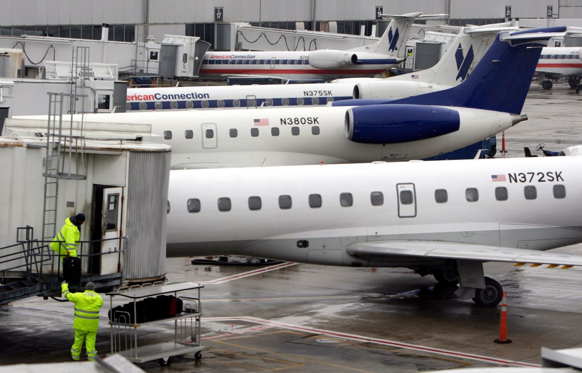 **PLEASE FORWARD TO BUSINESS PHOTO EDITORS GOODMAN AND HATCH FOR UPCOMING STORY BY HARRY WEBER**   are seen at Lambert St. Louis International Airport Tuesday, Oct. 27, 2009, in St. Louis. (AP Photo/Jeff Roberson) (Jeff Roberson)
