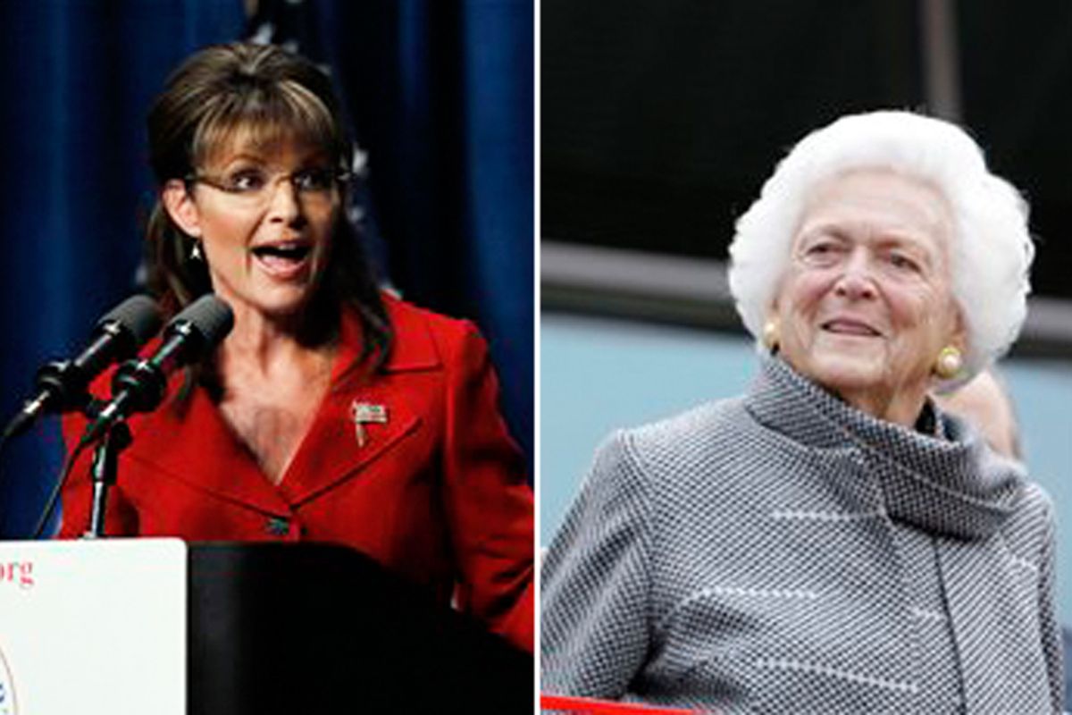 Sarah Palin and Barbara Bush