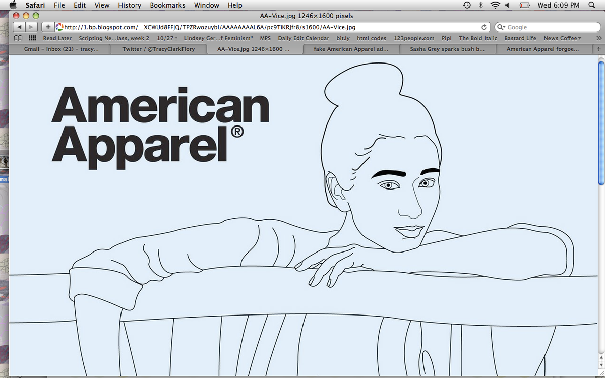 American Apparel's latest print ad 