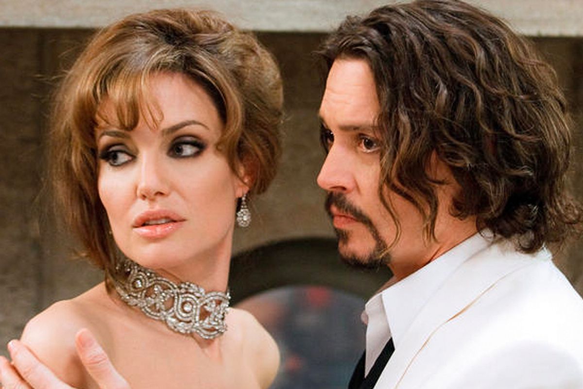 Angelina Jolie and Johnny Depp in "The Tourist"   