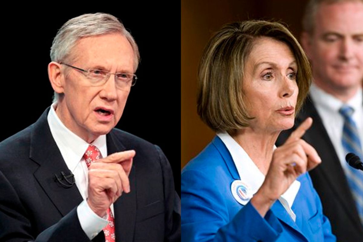 Senate Majority Leader Harry Reid and Speaker of the House Nancy Pelosi 