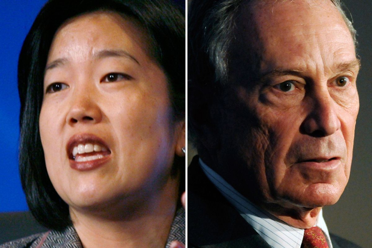 Michelle Rhee and Michael Bloomberg