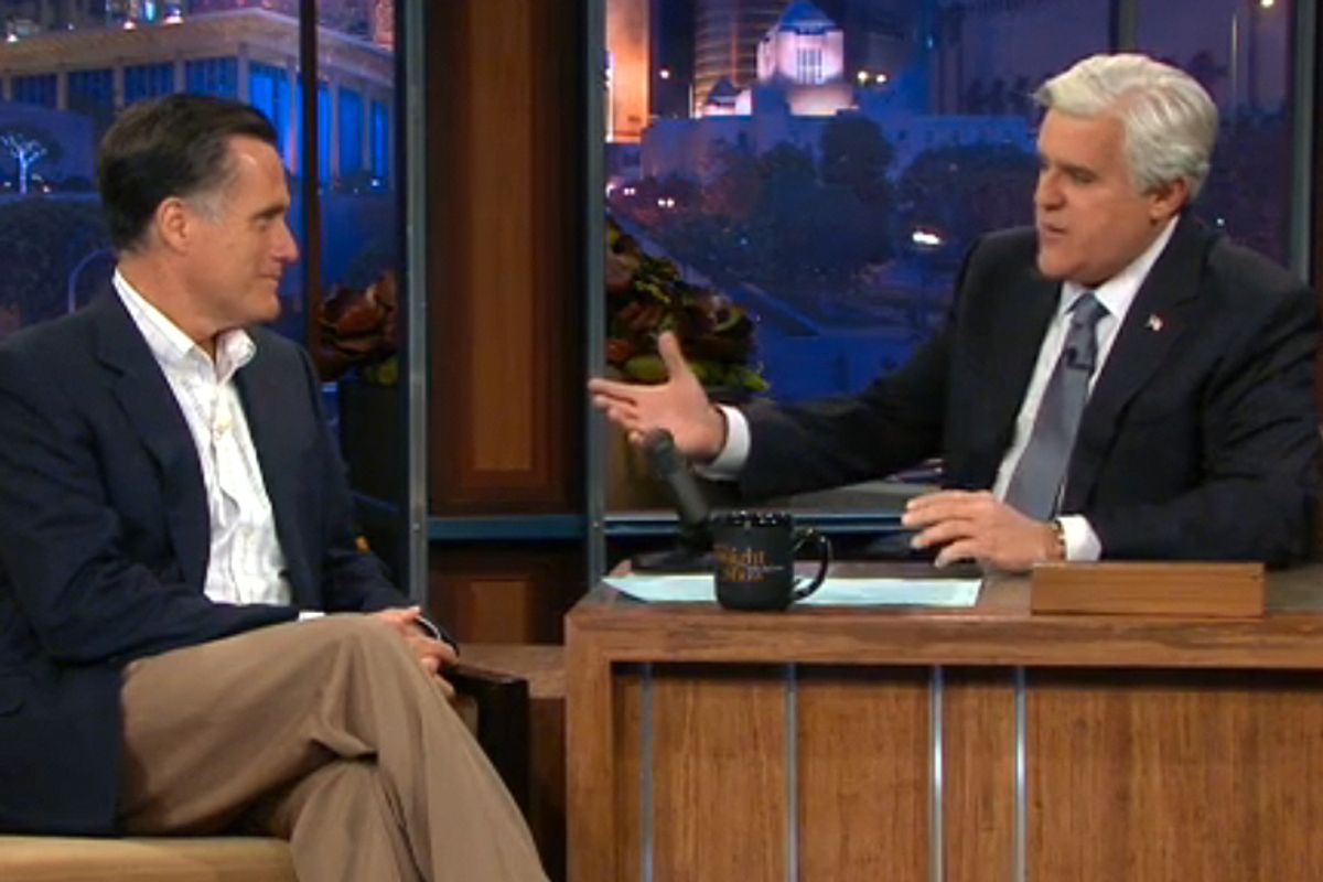 Mitt Romney and Jay Leno