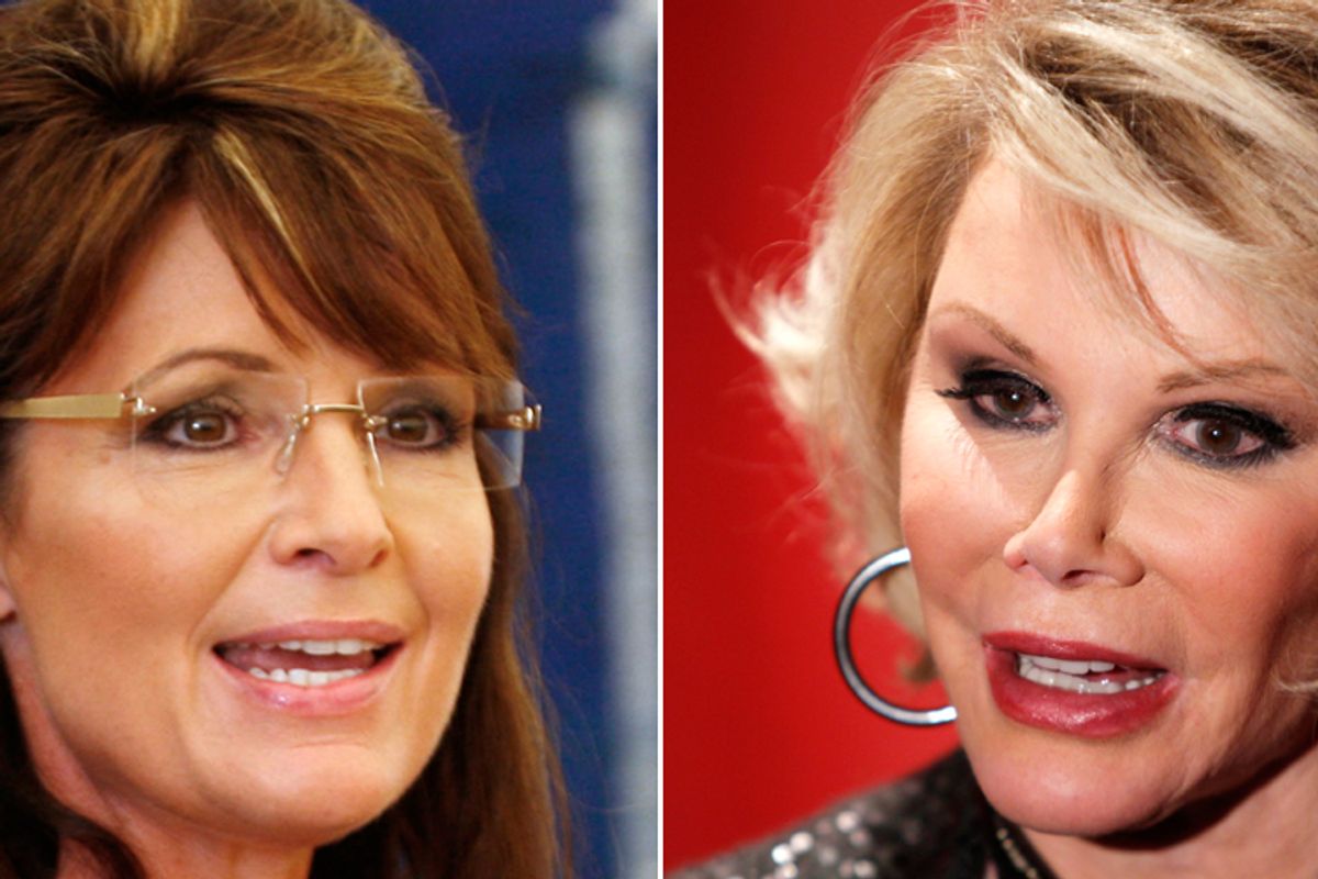 Sarah Palin and Joan Rivers    