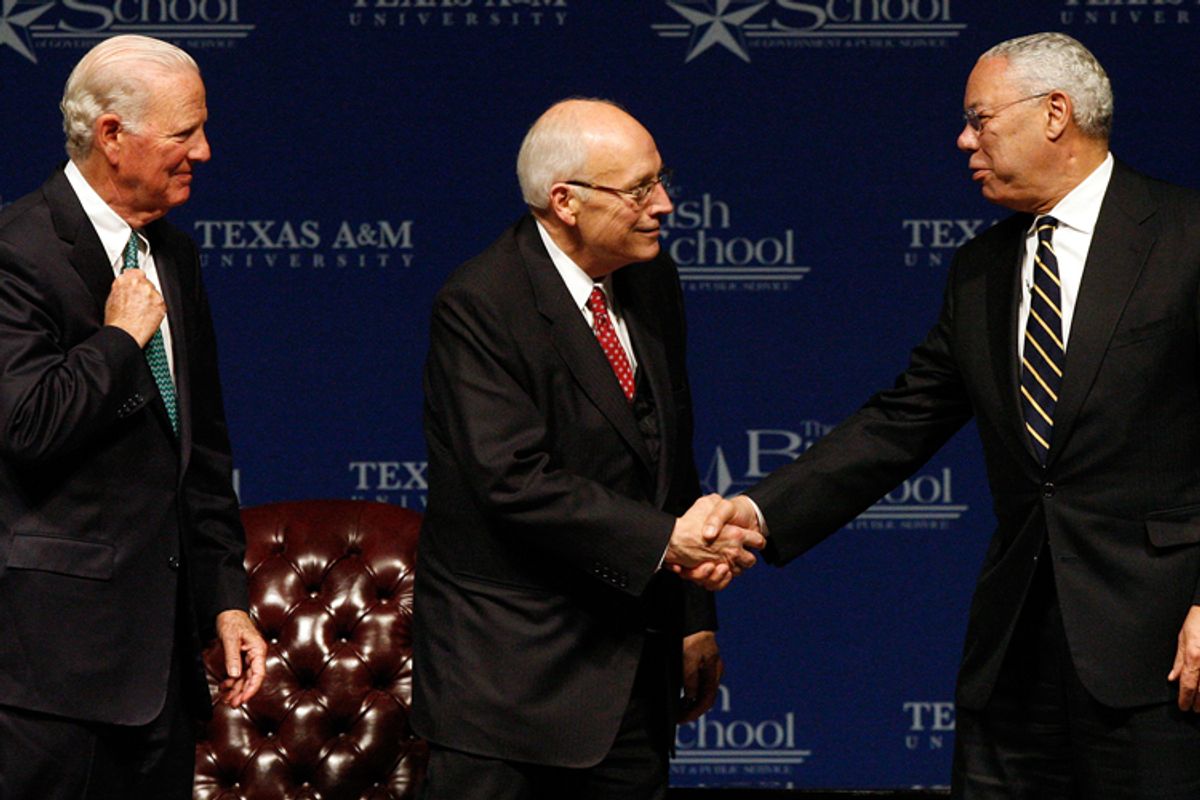 James Baker, Dick Cheney and Colin Powell 