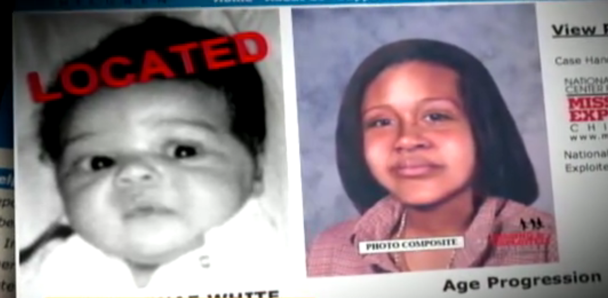 Carlina White was kidnapped when she was only 19 days old. 