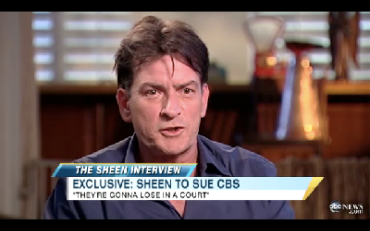 Charlie Sheen sits down for bizarre interviews with ABC, NBC