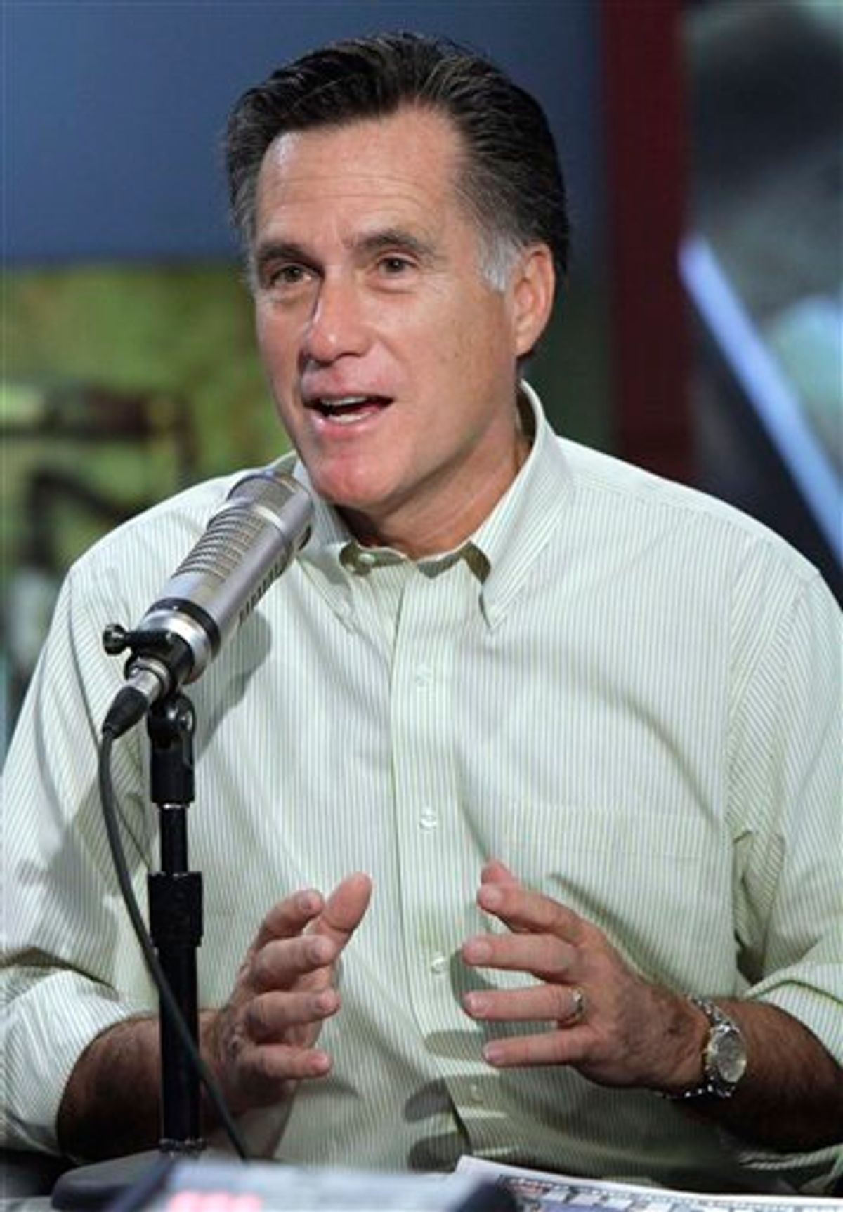 FILE - In this Feb. 2, 2011 file photo, former Massachusetts Gov. Mitt Romney is interviewed in New York. The tea party movement is mixing a strange political brew in famously independent New Hampshire, complicating the first-in-the-nation primary strategy for the growing number of potential Republican presidential hopefuls.  (AP Photo/Richard Drew, File) (AP)