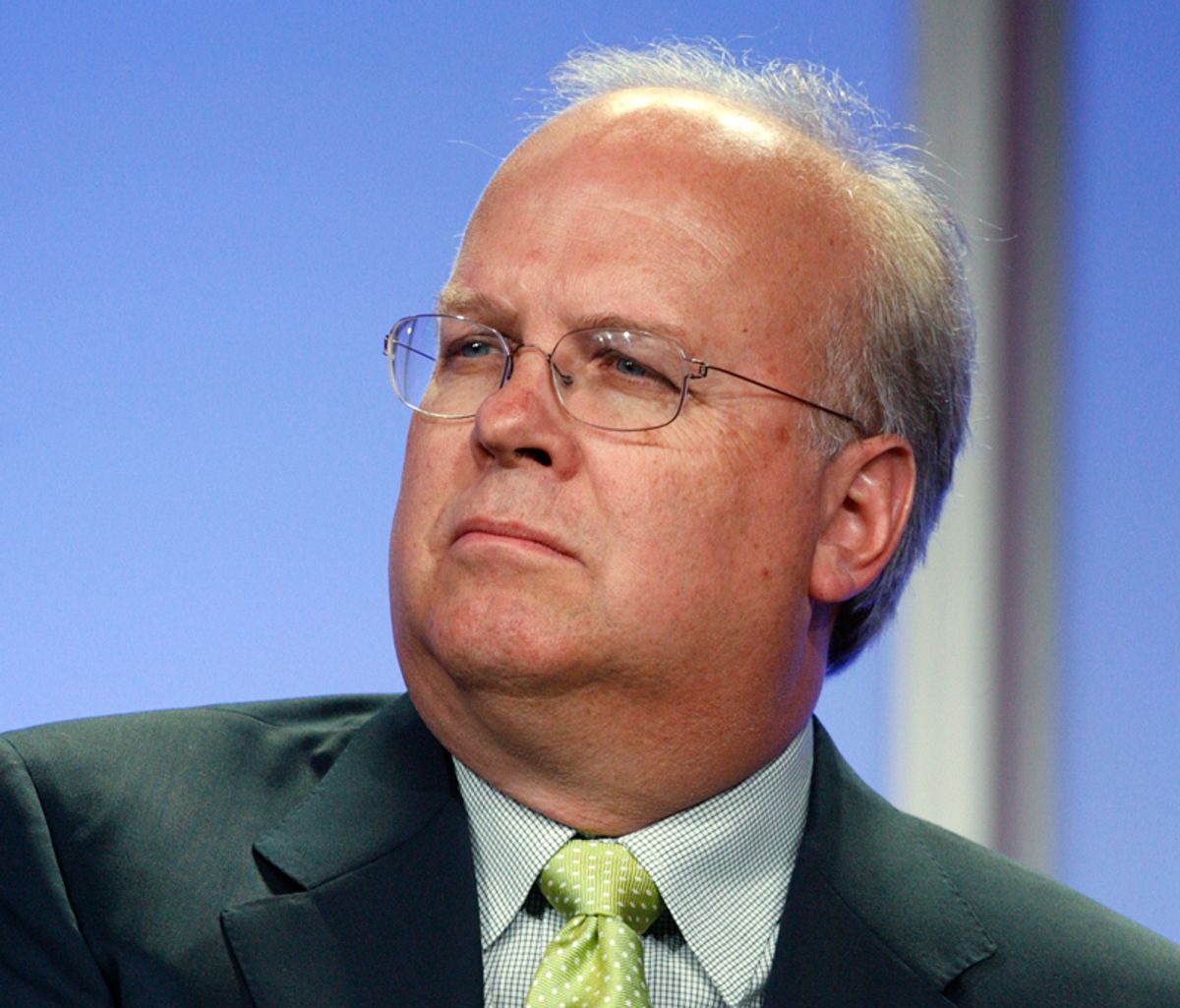 Karl Rove, contributor for Fox News takes part in a panel discussion at the Fox TV network summer press tour in Beverly Hills, California July 14, 2008. Rove was previously U.S. President George W. Bush's closest aide.   REUTERS/Fred Prouser  (UNITED STATES)   (Â© Fred Prouser / Reuters)