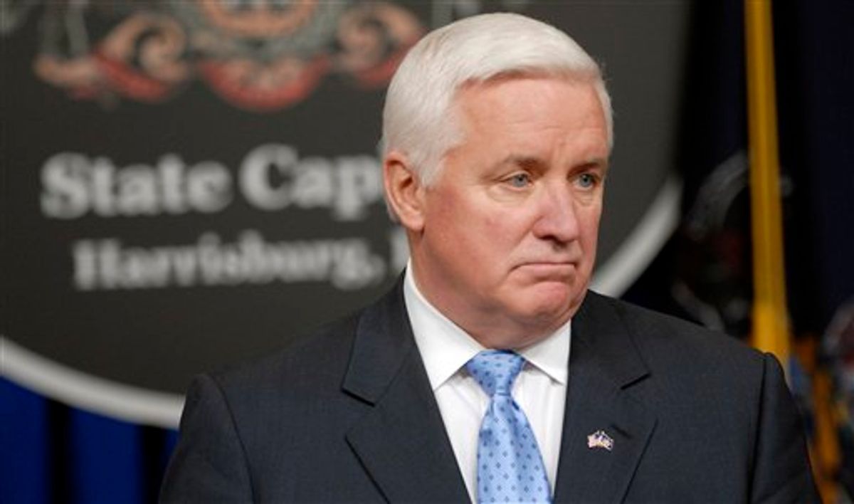 Republican Gov. Tom Corbett     (AP/Bradley C Bower)