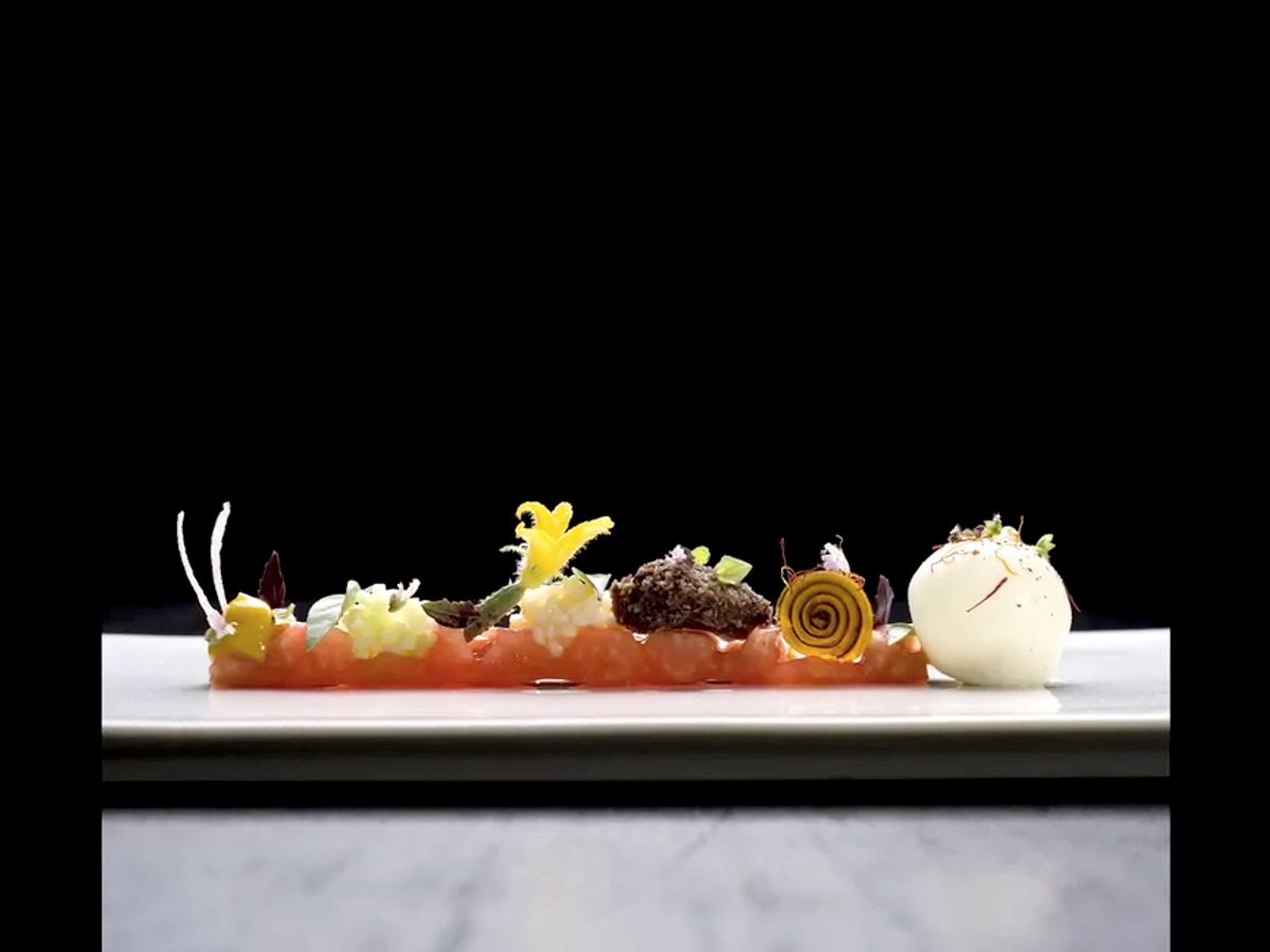 Tomato, Many Complementary Flavors from the restaurant Alinea
