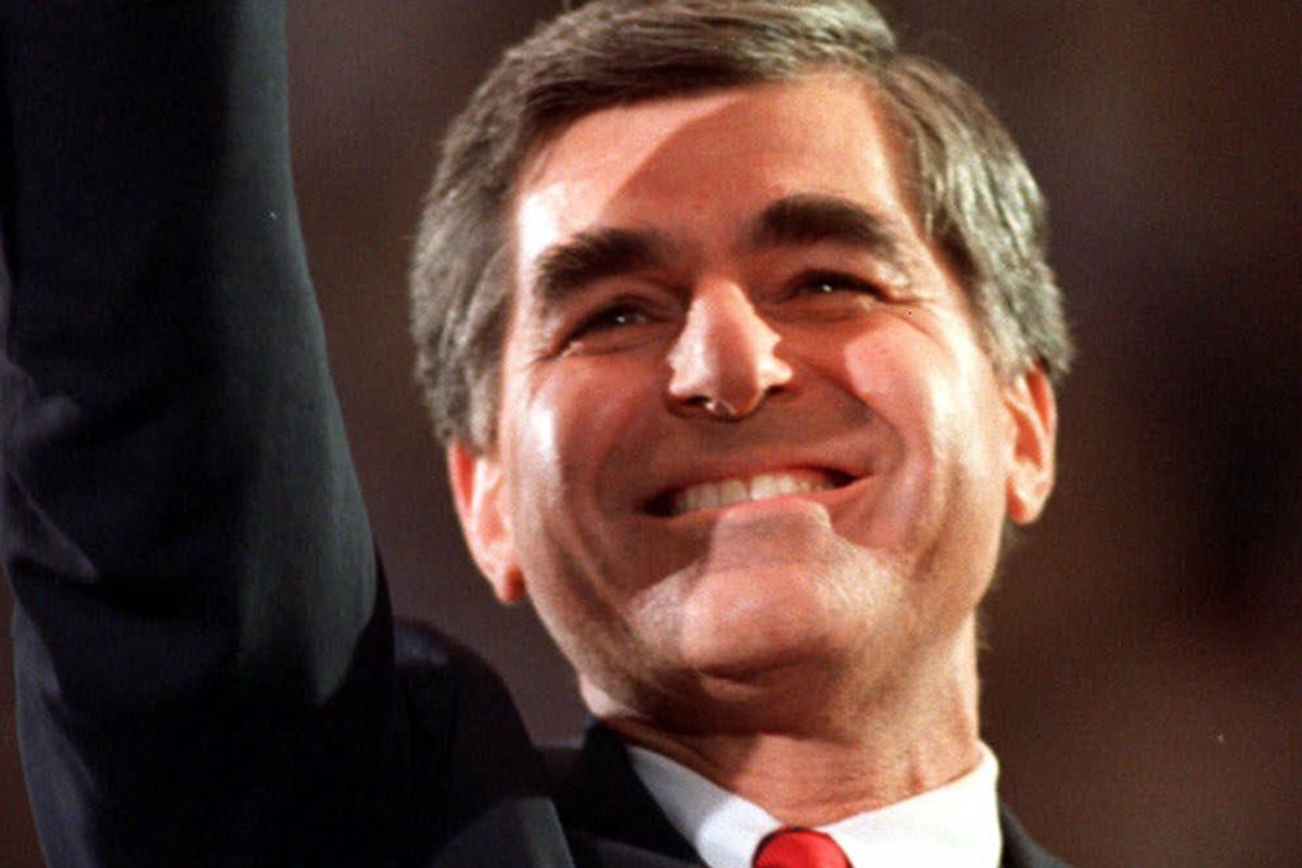 Michael Dukakis at the 1988 Democratic National Convention.  