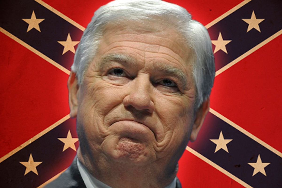 Mississippi Gov. Haley Barbour speaks at the Conservative Political Action Conference (CPAC) in Washington, Saturday, Feb. 12, 2011. (AP Photo/Cliff Owen) (Cliff Owen)