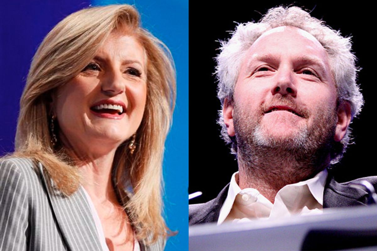 Arianna Huffington and Andrew Breitbart