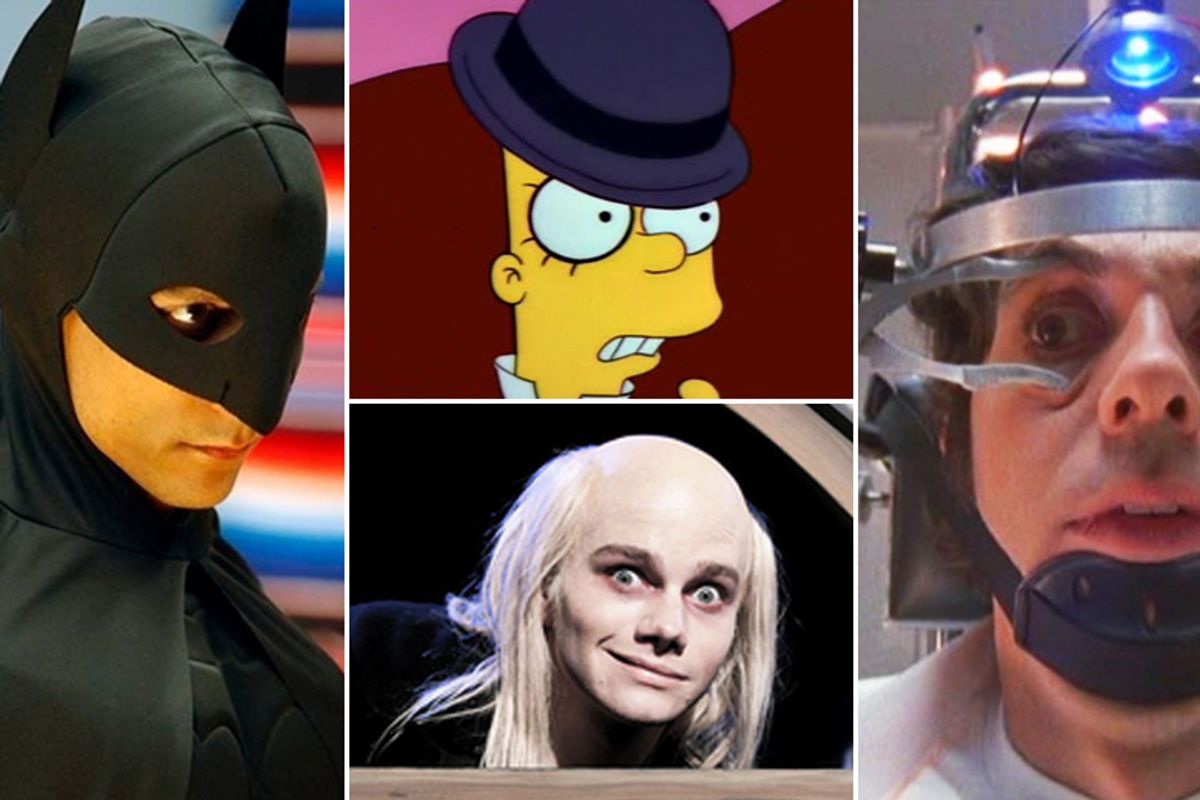 Clockwise from left, stills from "Community," "The Simpsons," "Chuck" and "Glee" 