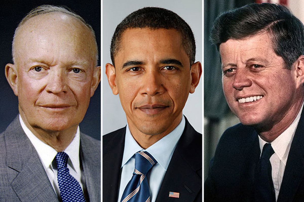 Dwight D. Eisenhower, Barack Obama and John F. Kennedy