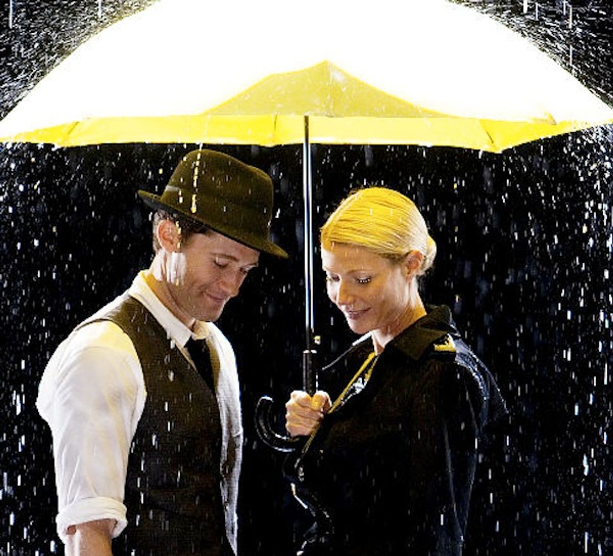 GLEE: Will (Matthew Morrison, L) and Holly (guest star Gwyneth Paltrow, R) perform "Singing in the Rain and "Umbrella" in "The Substitute" episode of GLEE airing Tuesday, Nov. 16 (8:00-9:00 PM ET/PT) on FOX. Â©2010 Fox Broadcasting Co. CR: Adam Rose/FOX   Original Filename: gleegwyneth.jpg (Rose/fox)