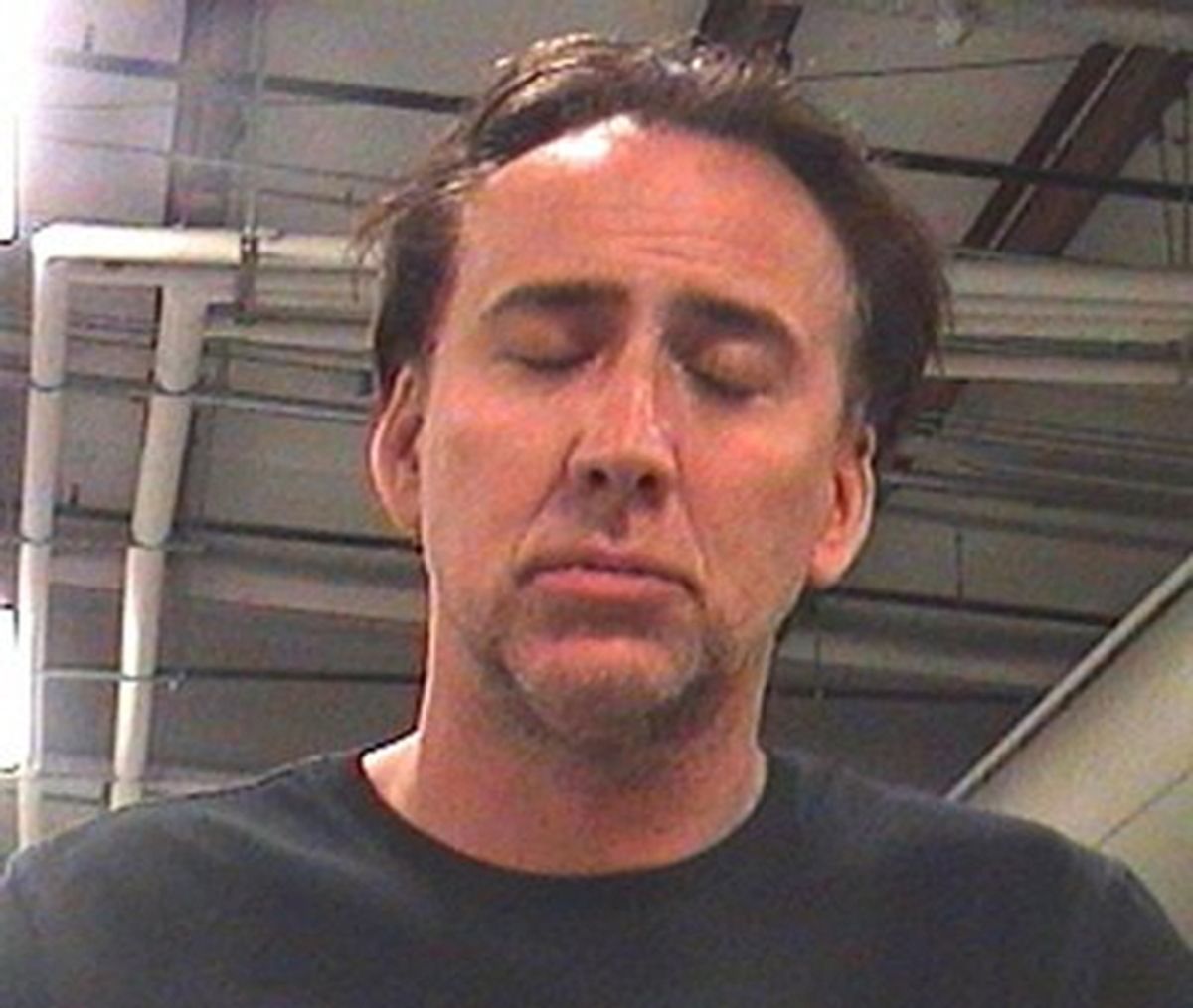 Nicolas Cage's mugshot from this weekend's arrest in New Orleans 