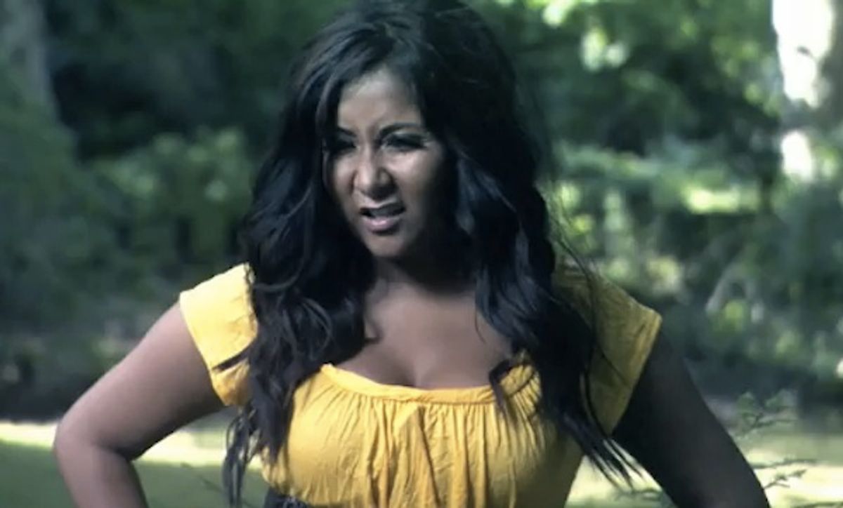 Snooki's reaction to not being allowed in Florence's clubs.