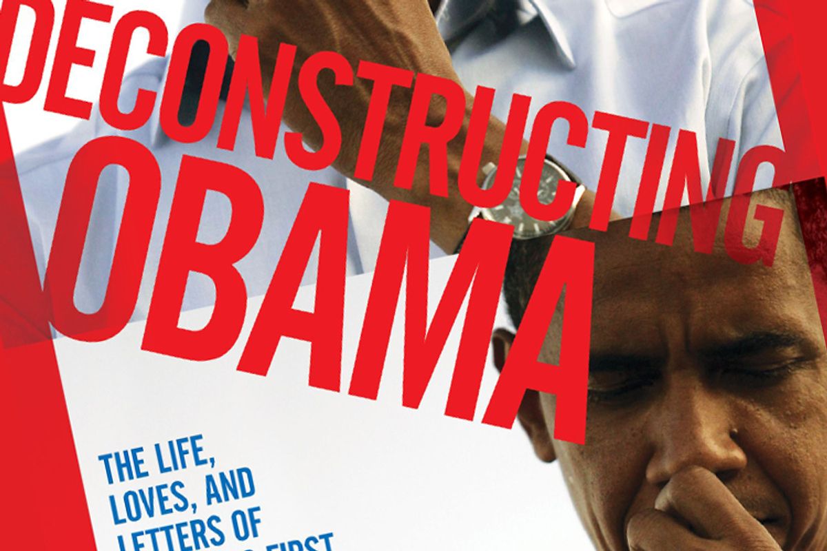 The cover of Jack Cashill's book "Deconstructing Obama" 