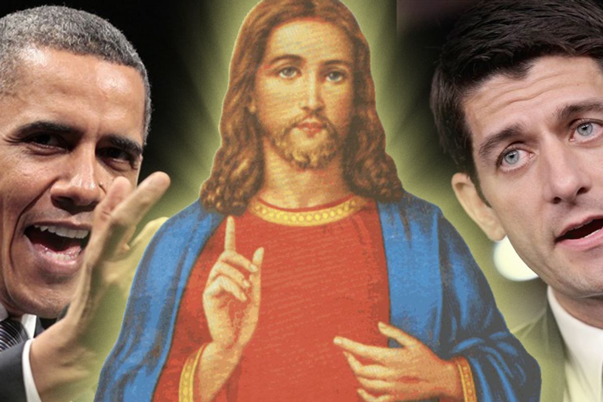 President Obama, Jesus and Paul Ryan