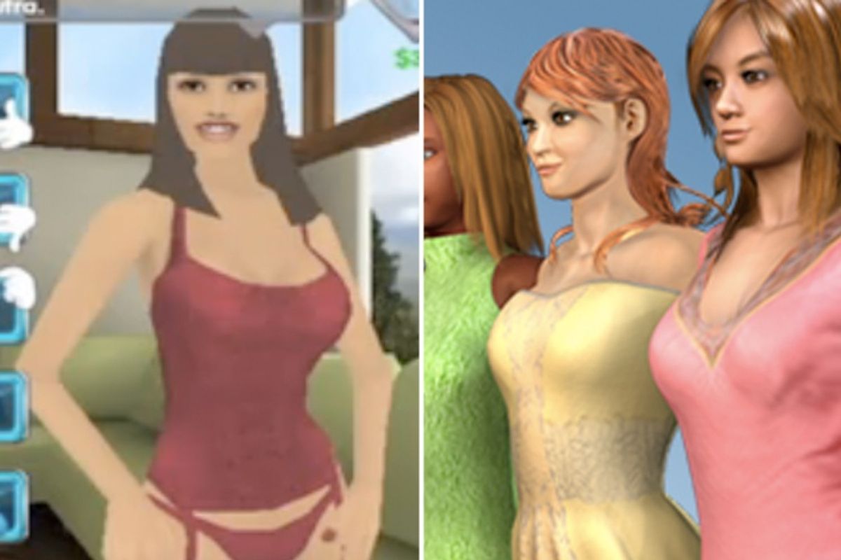 A sampling of virtual girlfriends