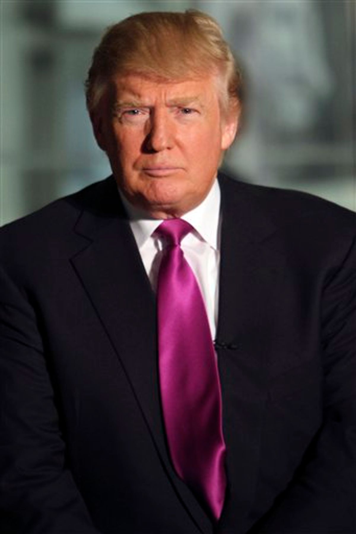 Donald Trump is photographed during a news conference at the Trump Tower, Tuesday, April 5, 2011 in New York. Indianapolis Motors Speedway announced Tuesday that Trump will be the 100th Anniversary Indianapolis 500 pace car driver. (AP Photo/Mary Altaffer)  (AP)