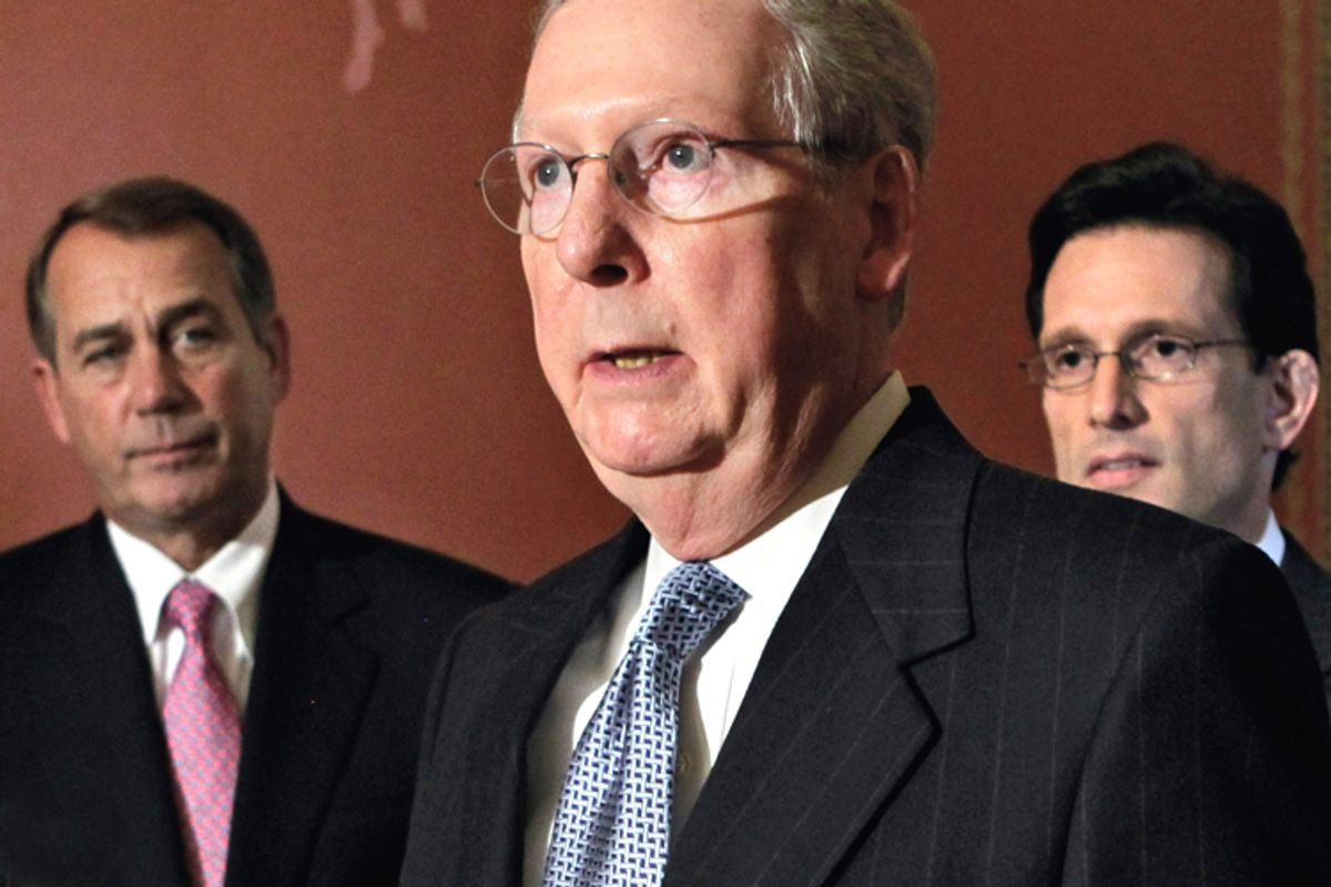 John Boehner, Mitch McConnell and Eric Cantor 