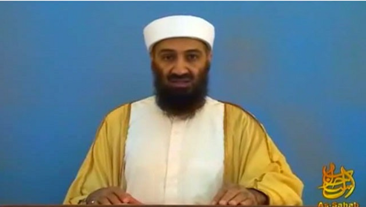 Osama bin Laden, in a screenshot from one of the videos released by the Pentagon on Saturday.