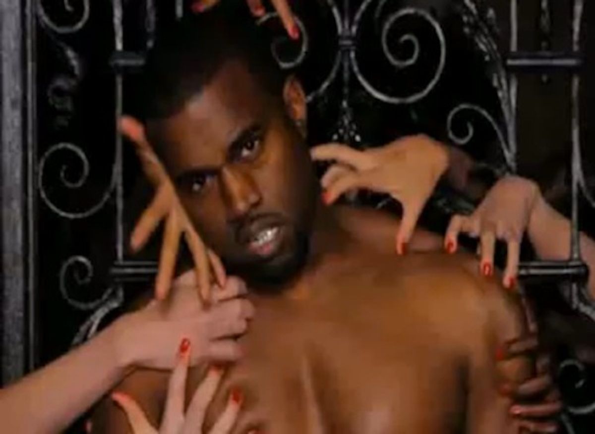 Kanye absolves himself for dead model imagery in "Monster."