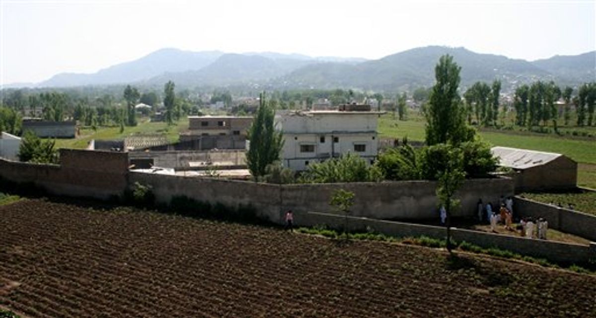 FILE - This May 3, 2011, file photo, shows a view of Osama bin Laden's compound in Abbottabad, Pakistan. U.S. officials briefed on the secret mission to get Osama bin Laden in Pakistan say the raids planners knew it was a one-shot deal. Those behind the raid predicted at the time that outrage over the breach of Pakistani sovereignty would make it impossible to try again if the raid came up dry. (AP Photo/Aqeel Ahmed) (AP)